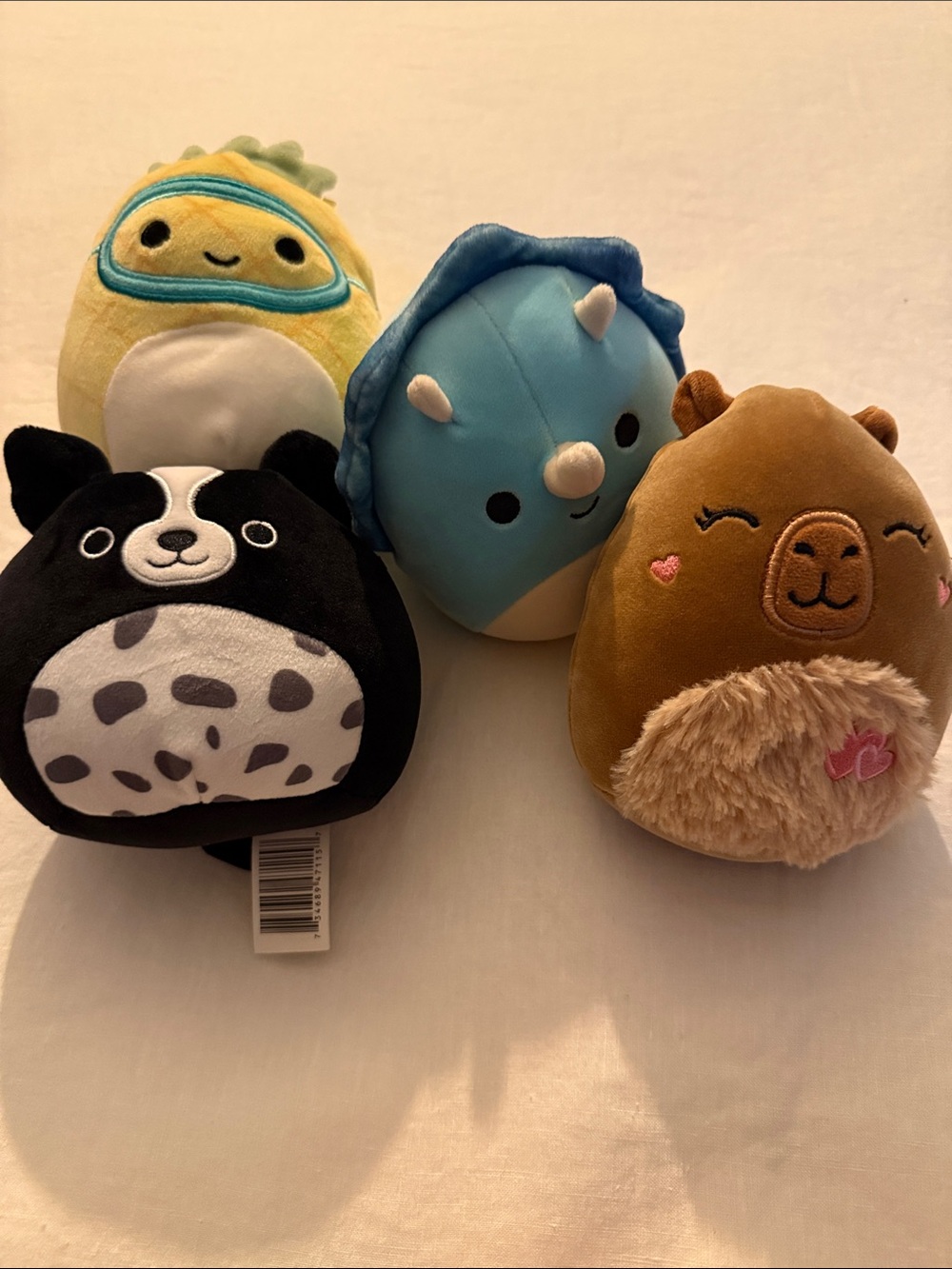 Squishmallows Plush Pet Toy Pack - Yellow, Blue, Black, Brown